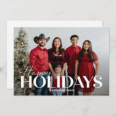 Klassieke Kerstkaart met Vette Letter (Voorkant / Achterkant)