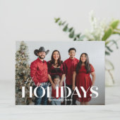 Klassieke Kerstkaart met Vette Letter (Staand voorkant)