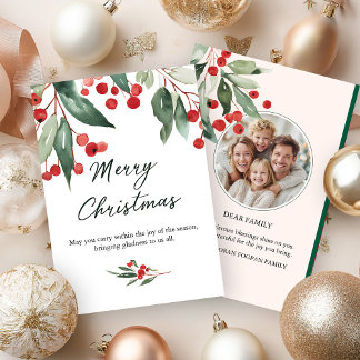 Klassieke kerstkaart met warme winterwens kaart