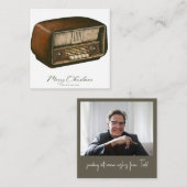 Klassieke kerstkaart notitiekaartje (Voorkant / Achterkant)