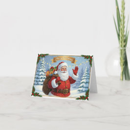 Klassieke Kerstkaart van Kerstman Kaart