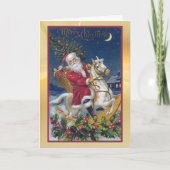 Klassieke kerstkaart voor kerstmis met kerstmis feestdagen kaart (Voorkant)