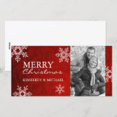 Klassieke kerstkaarten feestdagenkaart (Voorkant / Achterkant)