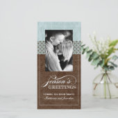 Klassieke kerstkaarten met foto (4x8) feestdagenkaart (Staand voorkant)