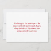 Klassieke kerstkaarten voor de kerk op een witte k feestdagenkaart (Achterkant)