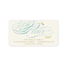 Klassieke kerstkalligrafiefilter etiket