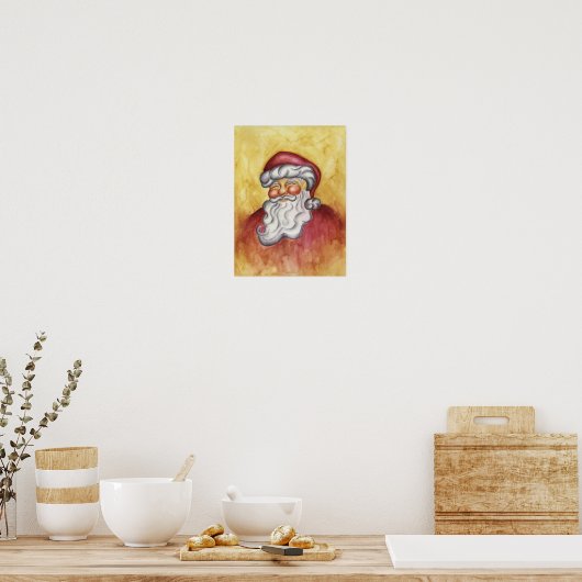 Klassieke kerstkerstkerstkerstkunst Poster (Keuken)