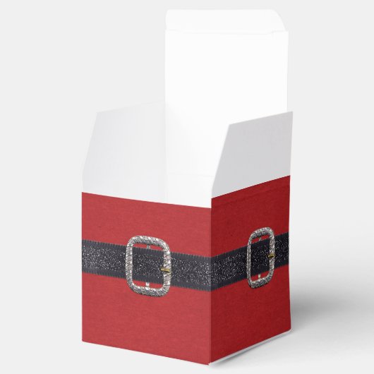 Klassieke kerstkerstmankreet bedankdoosjes (Geopend)