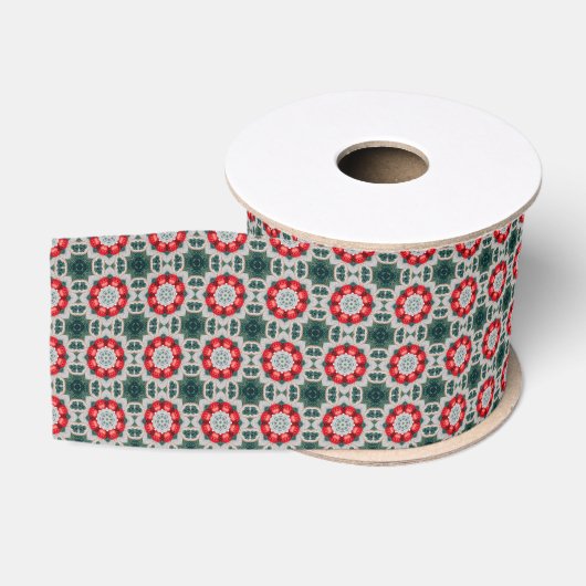 Klassieke Kerstkleur Trio Grosgrain Lint (Spoel)