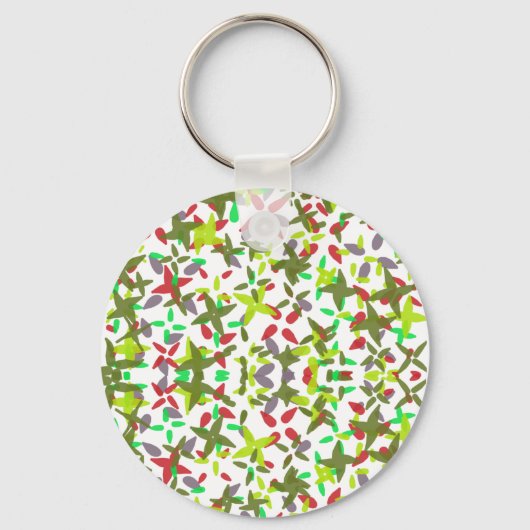 klassieke kerstkleuren helder sleutelhanger (Voorkant)