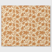 Klassieke Kerstkoekjes Gingerbread Naadloos Cadeaupapier (Vlak)