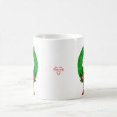 Klassieke Kerstkrans met Rode Strik Koffiemok (Center)