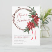 Klassieke Kerstkrans Modern Kerstfeest Kaart (Staand voorkant)
