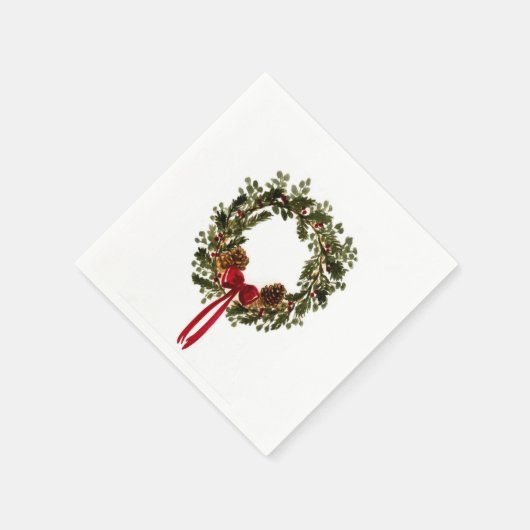 Klassieke Kerstkrans Servetten (Hoek)