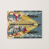 Klassieke Kerstliedjeszingende Muizen Legpuzzel (Horizontaal)