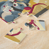 Klassieke Kerstliedjeszingende Muizen Legpuzzel (Zijkant)
