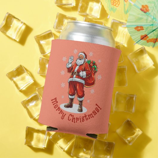 Klassieke Kerstman brengt kerstcadeaus Blikjeskoeler (Insitu Zomer)