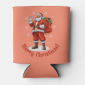 Klassieke Kerstman brengt kerstcadeaus Blikjeskoeler (Voorkant)