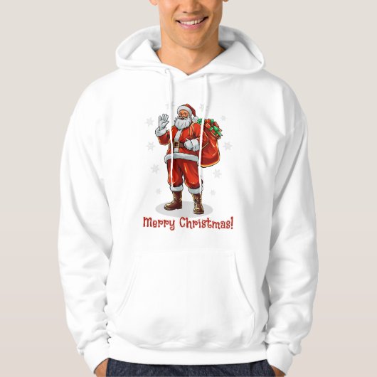 Klassieke Kerstman brengt kerstcadeaus Hoodie (Voorkant)