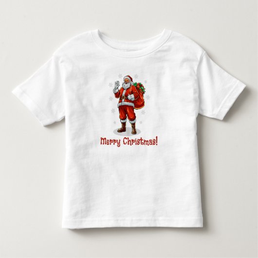 Klassieke Kerstman brengt kerstcadeaus Kinder Shirts (Voorkant)