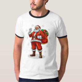 Klassieke Kerstman brengt kerstcadeaus T-shirt
