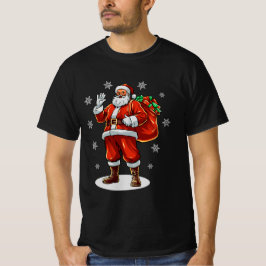 Klassieke Kerstman brengt kerstcadeaus T-shirt