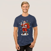 Klassieke Kerstman brengt kerstcadeaus Tri-Blend Shirt (Voorkant volledig)