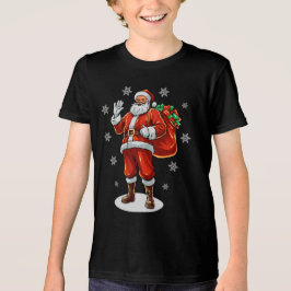 Klassieke Kerstman brengt kerstcadeaus Tri-Blend Shirt