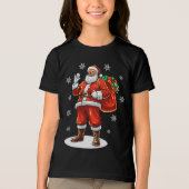 Klassieke Kerstman brengt kerstcadeaus Tri-Blend Shirt (Voorkant)