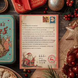 Klassieke Kerstman Brief   Persoonlijke Noordpool  Kaart
