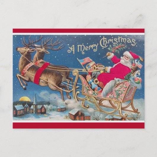 Klassieke Kerstman Briefkaart (Voorkant)
