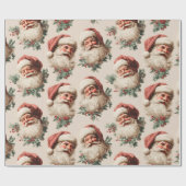 Klassieke Kerstman Cadeaupapier (Vlak)