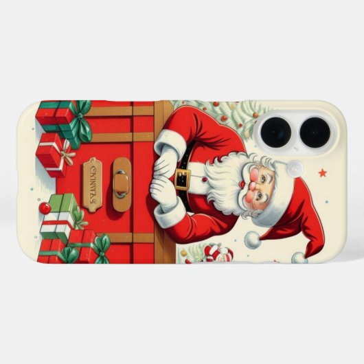 Klassieke kerstman Case-Mate iPhone case (Achterkant (horizontaal))