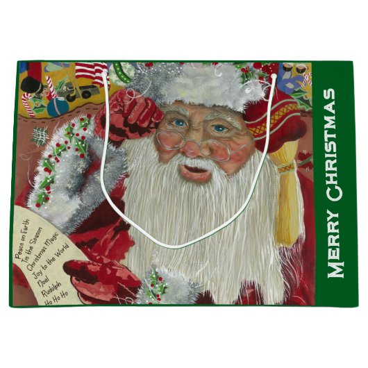 Klassieke Kerstman - 'Checking It Twice' Kerst Kun Groot Cadeauzakje (Voorkant)