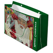 Klassieke Kerstman - 'Checking It Twice' Kerst Kun Groot Cadeauzakje (Voorkant Gekanteld)