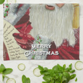 Klassieke Kerstman Controle Het Twee keer Keuken H Theedoek (Gevouwen)