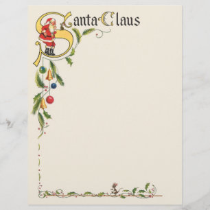 Klassieke Kerstman, decoratieve Kerstgrens Flyer