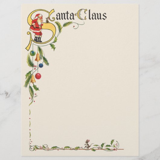 Klassieke Kerstman, decoratieve Kerstgrens Flyer (Voorkant)