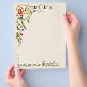 Klassieke Kerstman, decoratieve Kerstgrens Flyer (Hand)