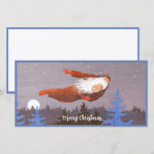 Klassieke Kerstman en baby vliegen met Kerstmis Feestdagenkaart (Voorkant / Achterkant)