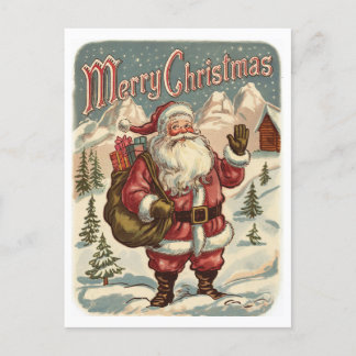 Klassieke Kerstman Feestdagenkaart