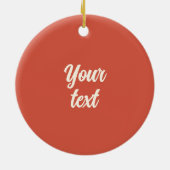 Klassieke Kerstman Hartverwarmende Kerstkunst Keramisch Ornament (Achterkant)