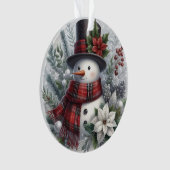 Klassieke Kerstman Illustratie Ornament (voorkant)