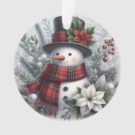 Klassieke Kerstman Illustratie Ornament (voorkant)
