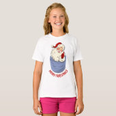 Klassieke kerstman in een Kind van een zakje T-shirt (Voorkant volledig)