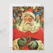 Klassieke Kerstman in slee Kerstfeest Kaart (Voorkant)