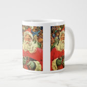 Klassieke Kerstman in slee met speelgoed Grote Koffiekop (Voorkant rechts)