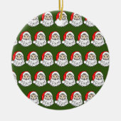 Klassieke kerstman keramisch ornament (Voorkant)