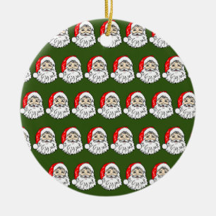 Klassieke kerstman keramisch ornament