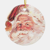 Klassieke  kerstman keramisch ornament (Voorkant)